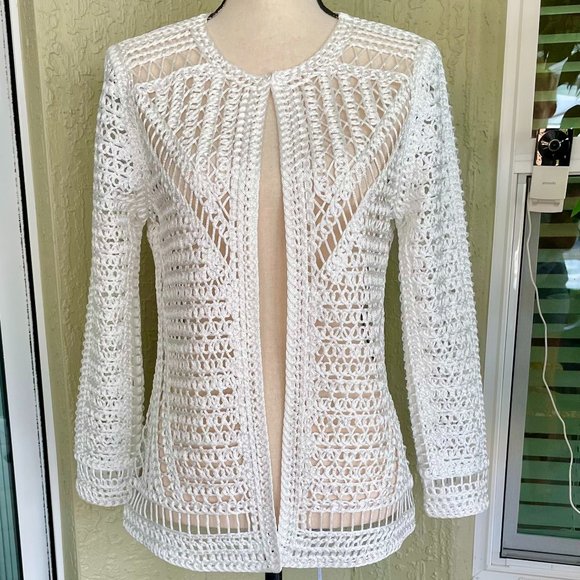 Stunning  Berek Shimmery White Jacket - Picture 1 of 4